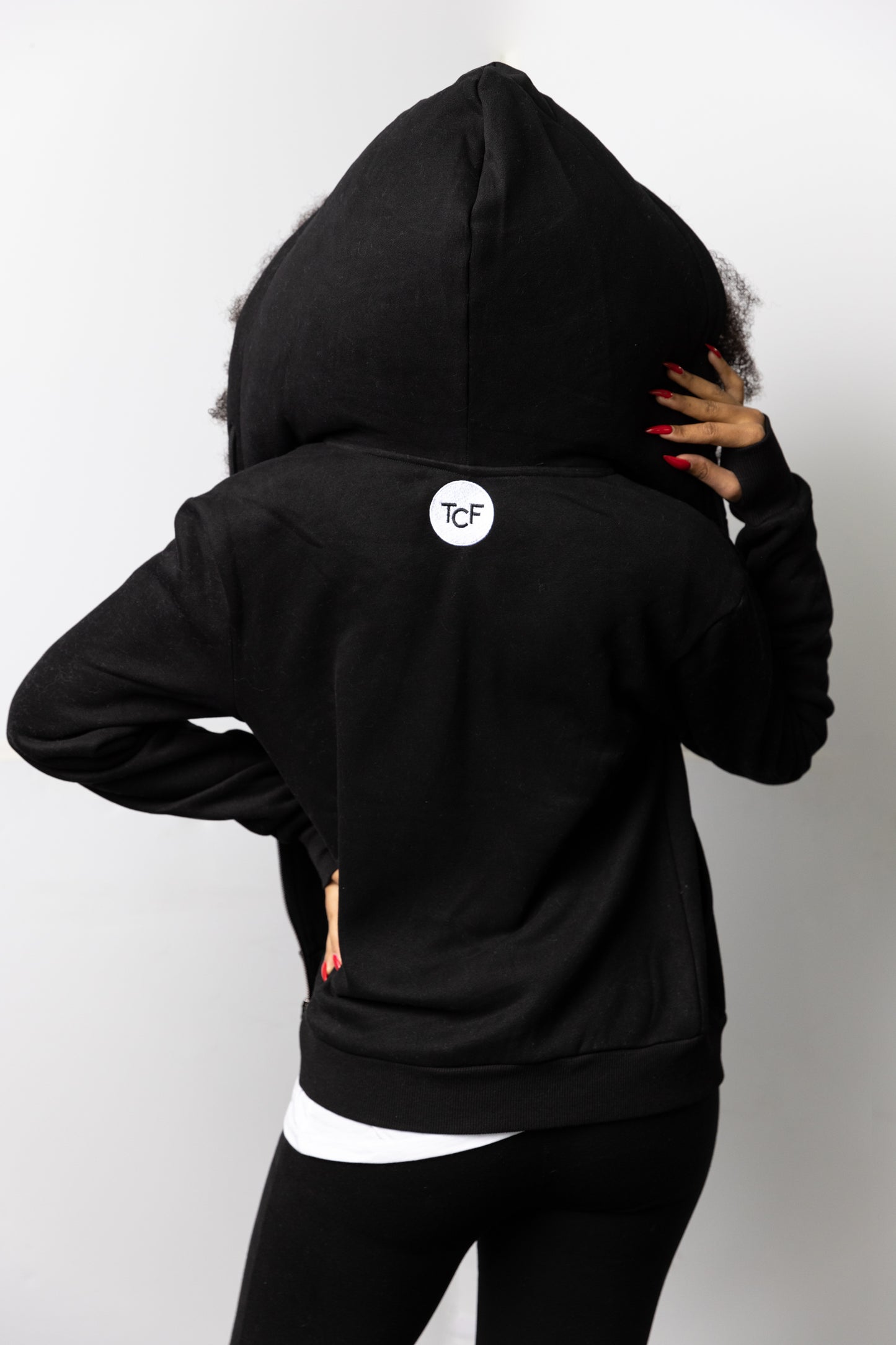 United We Curl Satin Lined Hoodie: Full Length