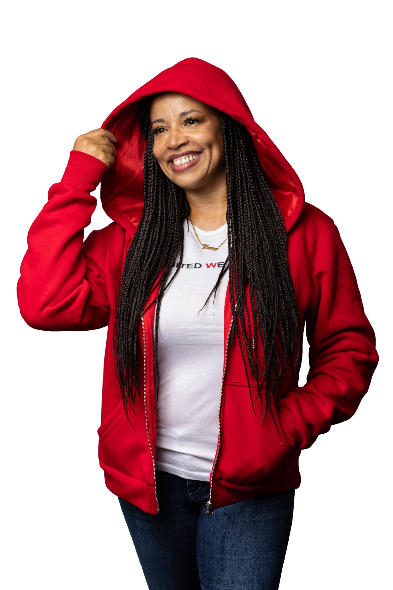 The Curl Factor Satin Lined Hoodie: Full Length