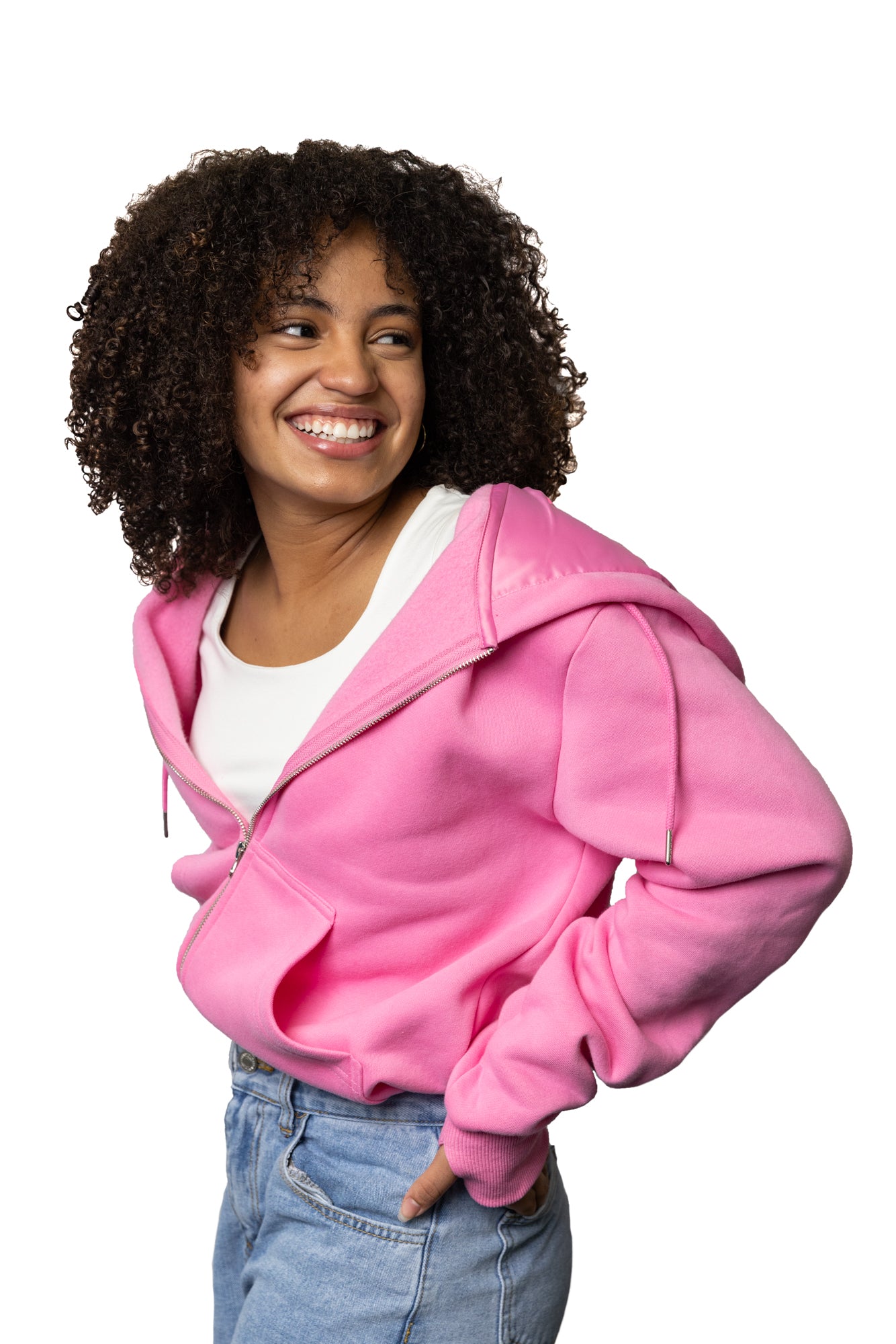 The Curl Factor Satin Lined Hoodie: Full Length