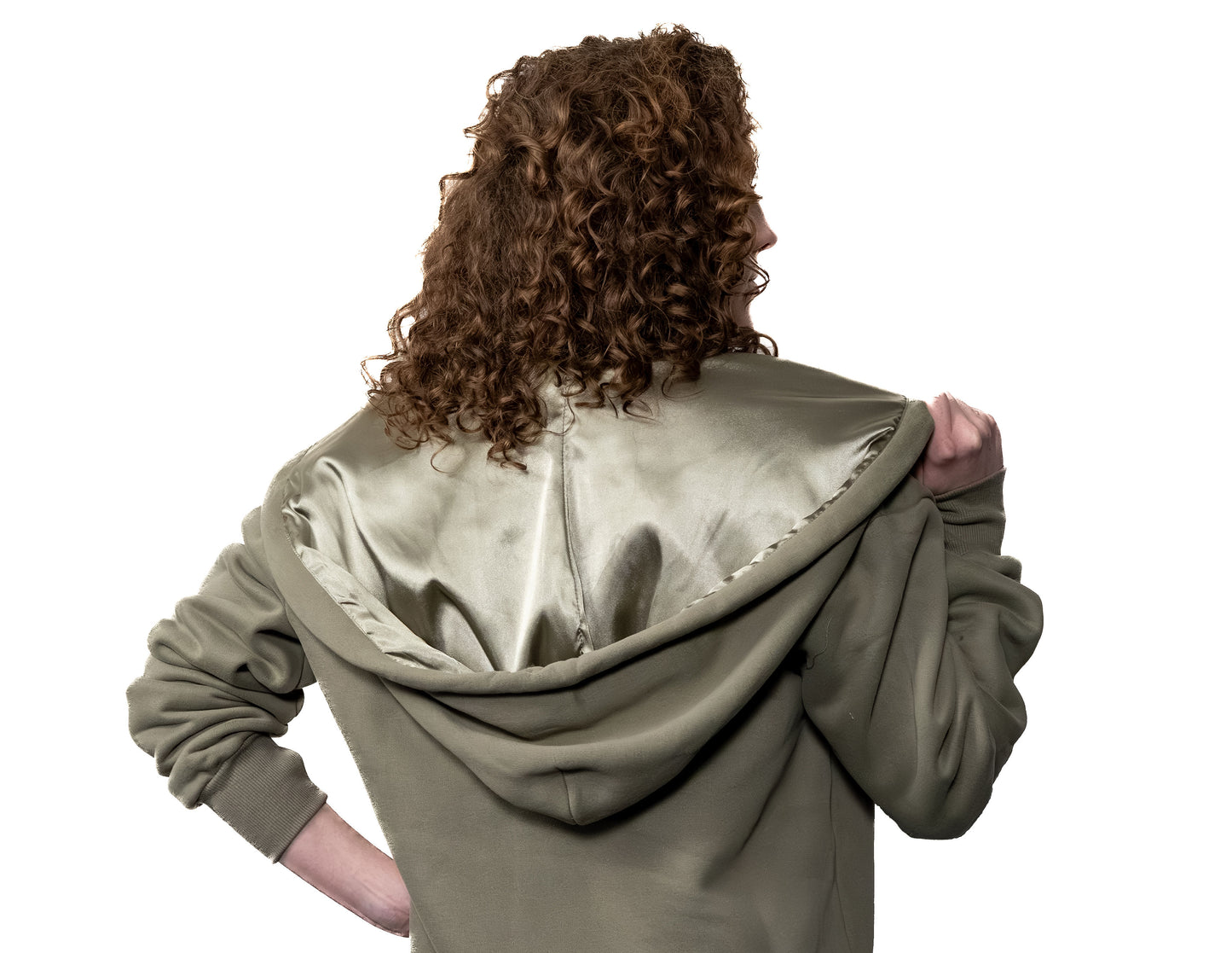 The Curl Factor Satin Lined Hoodie: Full Length